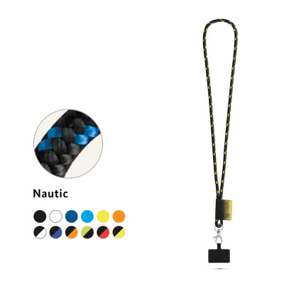 STAFFORD. SET Lanyard NAUTIC Long (Ø 7 mm) com mosquetão de gatilho 9 mm e suporte para telemóvel